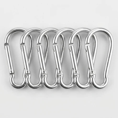 Heavy Duty Quick Lock Carabiners (24Kn Rating) – 6 Pack